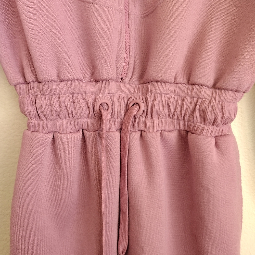 For Love & Lemons Mauve Cowl Neck Zip Up Jumpsuit With Pockets Size XXS - Picture 9 of 16